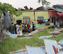 此次較嚴重的災區在巴力崗貢馬來鄉區。【攝影者：葉俍輝（濟岸）】