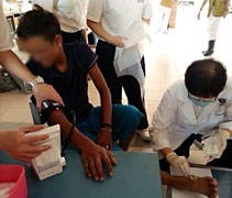 國際慈濟人醫會設置醫療站為災民義診。【照片提供：人文真善美志工】