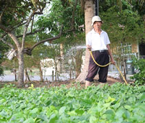 從年輕就與土地共生息的烈業阿公深知保護環境的重要。【攝影者：尤靜蓓（慮忱）】