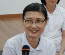 張秋漣師姊這一段時間都茹素，希望以清淨身心參與《地藏經》共修。【攝影者：蕭惠燕】