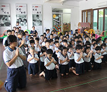 臺灣花蓮發生地震，五所馬來西亞分會慈濟幼兒園師生同步祈禱，為臺灣祈福。【攝影者：許濟韡】