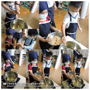 各班煮道地食物来跟其他班级享用。讓孩子們更瞭解马来西亚祖国的多元文化。